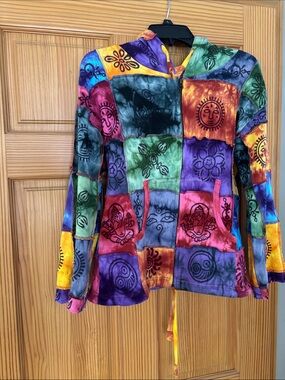 Colorful cotton Hoodie jacket M